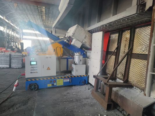 Erimiş Alüminyum Fırını Gaz Giderme İşlemi İçin HDR-2 Döner Fluxing Enjektör Cihazı