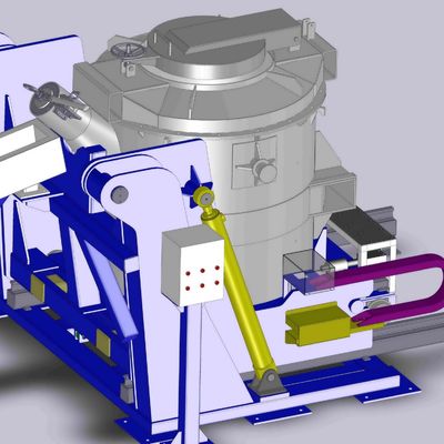 2000kg Kapasite Erimiş Alüminyum Transfer Çanak Düz yüzey finişi