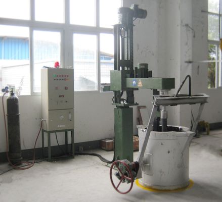Düzenlenebilir rafine gaz basıncı MPa ve akış parçacık boyutu ≤5mm ile özel Erimiş Alüminyum Degazing Makinesi