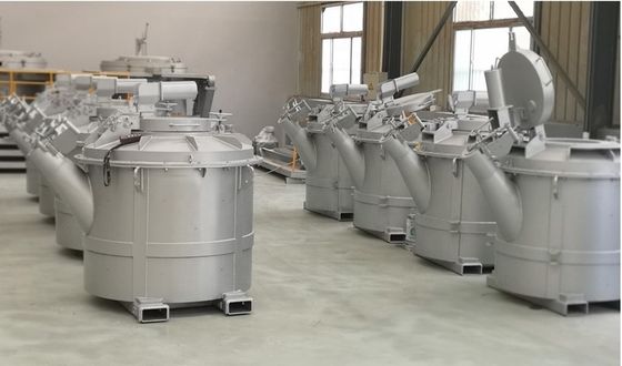 Endüstriyel Erimiş Alüminyum Transfer Çanakkabıları ≤15C/H doğal sıcaklık düşüşü C/H ve 1000KG kapasite ile