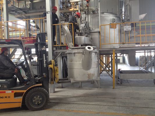Temperatürlü erimiş metal transfer işlemleri için yumuşak yüzey bitirme erimiş alüminyum transfer çanakları