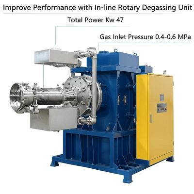 Inline Rotary Degassing Unit Toplam Güç Kw 47 ve Gaz Giriş Basıncı 0.4-0.6 MPa ile Performansı Geliştirin
