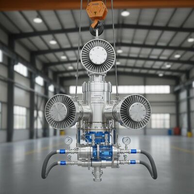 Rotor sayısı 3 Endüstriyel sıvı enjeksiyonu için basınçlı hava N2 ve vinç ile kaldırma ile çalışan döner akım enjeksiyonu