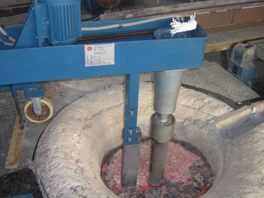 1.1KW 600 Rpm Döner Gaz Giderme Ünitesi Alüminyum Rafinasyon Prosesi