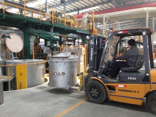 500KG 15C Kapasiteli Erimiş Metal Dökülen Erimiş Alüminyum Transfer Potaları