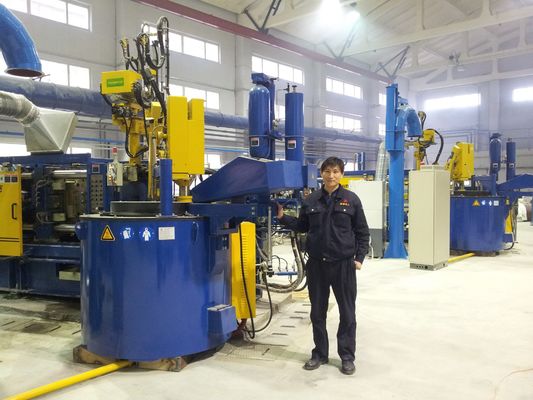 Alüminyum Eritme Tutma Fırını Komple Yanma İçin Mavi 1000KG Elektrikli Fırın