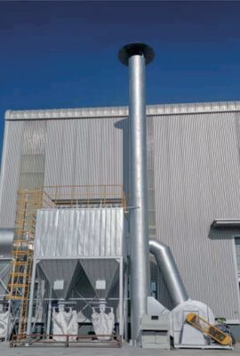 Büyük hava hacmi yüksek toz çıkarma verimliliği ve PLC kontrol sistemi ile çevre dostu kartuş toz toplayıcı